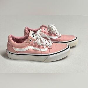 Vans Classic Pink and White Low-Tops